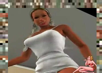 3d blonde with big boobs