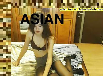 Asian girl teasing hot pantyhouse