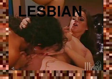 Lesbian babes eat each other out in lesbian clip