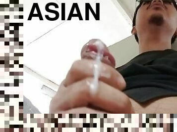 asiatique, énorme, masturbation, amateur, ejaculation-sur-le-corps, énorme-bite, compilation, collège, solo, bite