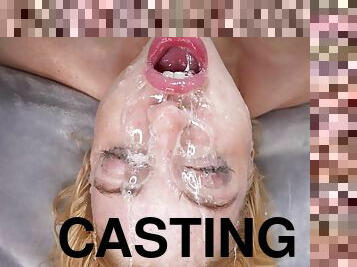Mouth made love young cutie in drooling throating after casting