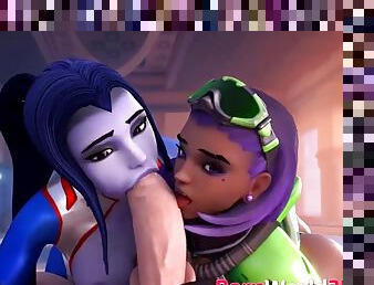 Widowmaker with tight cunt 3d cartoon compilation