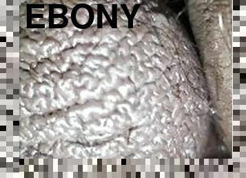 Ebony BBW fat pussy Christmas  fuck pt1. Doggy style.