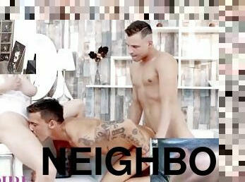 Big Tit neighbor Wants 2 big Cocks - Reaction