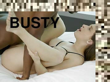 Busty teen ashley adams in her first interracial hardcore scene