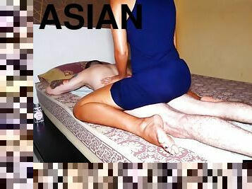 asiatisk, röv, doggy-style, tonåring, massage, rumpa-butt