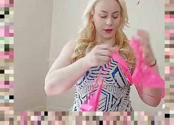 UNCENSORED lingerie try on haul hot blonde milf
