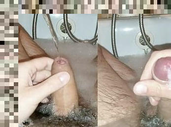Pissing On My Body and Cum in the Bath