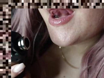 ASMR LENS LICKING???? & FOGGING, SLURPS  Close Up & Far ( Mouth Sounds )  ?????? ?????