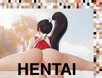 Hentai slut does the splits on your cock