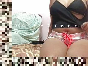 asiático, traseiros, penetração-de-braço, botins, suja, ejaculação, filipina, sexo-vestido