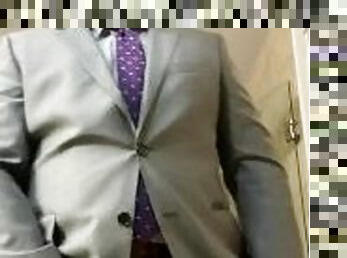 Rex Mathews Business Suit Strip to Lick Cum Off Toilet Seat