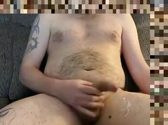 masturbation, amateur, ejaculation-sur-le-corps, énorme-bite, gay, joufflue, secousses, ejaculation, solo, tatouage