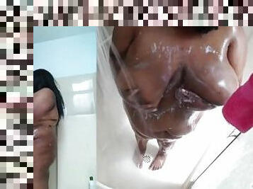 BBW TAKES A SOAPY SHOWER - OPPAIBBY
