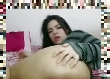 masturbação, esguincho, anal, brinquedo, latina, morena