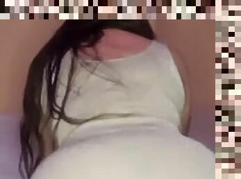 I danced in a short, see-through dress, then got naked and cum