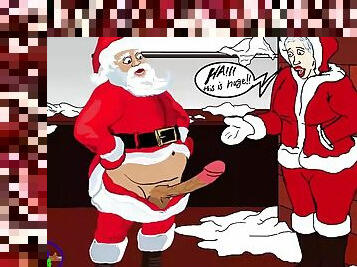 Sex-starved Santa is publicly fucked by a bully on the street