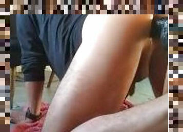 Masturbation on four leg. Delicious Black Dick