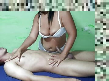 maduro, massagem, chupando