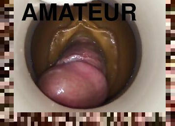 Cum on my dick before cum man on camera