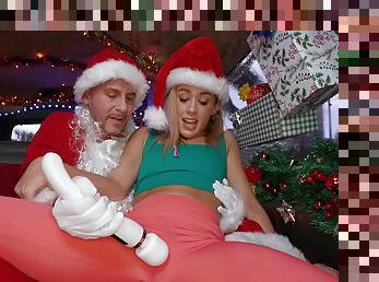 Christmas special in the bang bus for a slender young slut