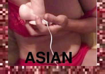 asiático, masturbación, orgasmo, delgada, amateur, maduro, madurita-caliente, juguete, a-solas, china