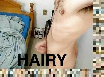 hot hairy guy jerking off