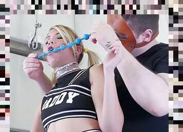 Cheerleader eats her own ass juice in ATM bj