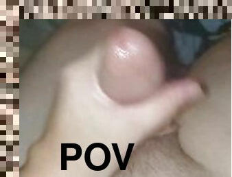 masturbação, tiro-ao-alvo, pénis-grande, gay, gozando, pov, sozinho, bisexual, pénis