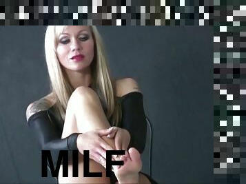 milf, pieds, blonde, fétiche