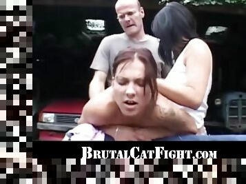 Hardcore punishment in a catfighting movie