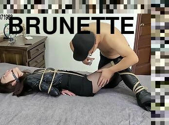 bdsm, fétiche, bâillonnement, bondage, brunette