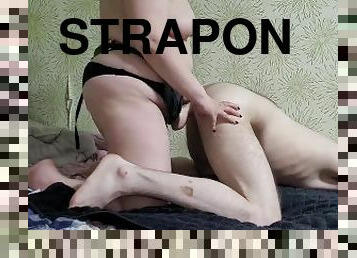 šuniuku, strapon, mėgėjai, analinis, žaislas, atviras, namų-vaizdeliai, pora, bbw, apkūni