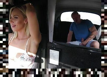 Nathaly Cherie - Some Pervert Jacks In The Backseat Of A Taxi And Fucks The Female Driver