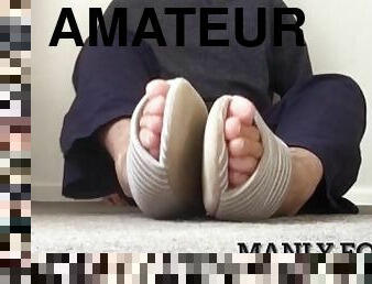 amateur, gay, pieds, fétiche, solo, orteils