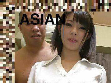 Asian Amina Kiuchi masturbated with her favorite dude and vibrator
