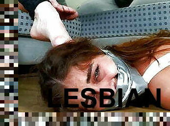 lesbiana, adolescente, sadomasoquismo, pies, atada, dad-girl, fetichista, novio, amordazada, bondage