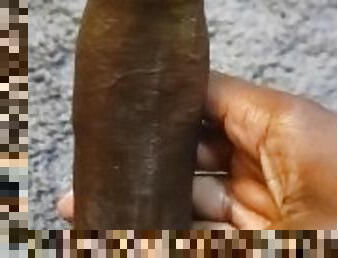 mastubasi, amatir, penis-besar, hitam, seorang-diri, penis, menggoda