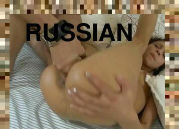 Brunette Russian Teen Gets Fucked With Huge Cock