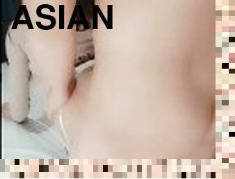 asiatisk, shemale, anal, bdsm, ladyboy, slyna, hora, filipinsk, sugande