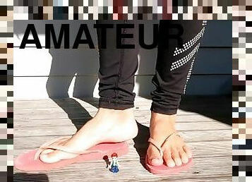 amateur, pieds, douce, fétiche, géant