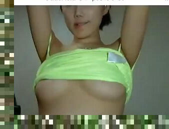 asiatique, amateur, ados, jouet, horny, webcam, solo, masque