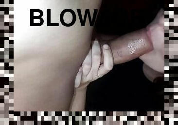 Otaku lover making a wonderful blowjob on male