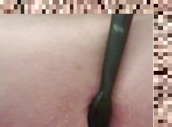 Cumming using my husbands tooth brush