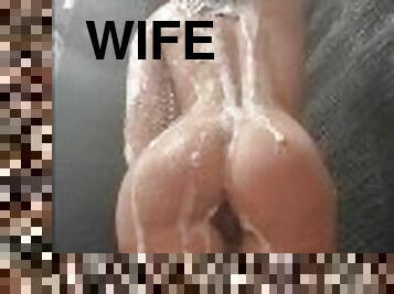 cul, baignade, énorme, masturbation, femme, amateur, milf, jouet, maman, salope