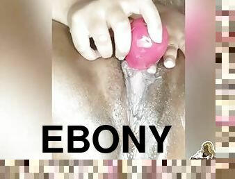 clitóris, masturbação, cona-pussy, esguincho, anal, maduro, ébona, brinquedo, preto, bbw