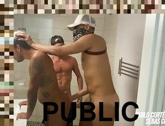 público, tiro-ao-alvo, pénis-grande, gay, estrela-porno, suja, ejaculação, gay-adolescente, pénis, áspero