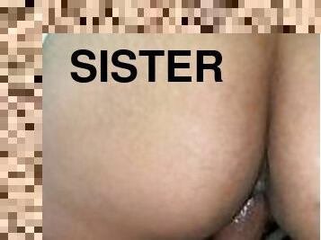 Hot step sister rides me raw