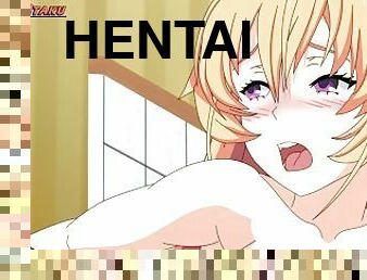 perä, isot-tissit, mälliotos, blondi, anime, hentai, rinnat, perä-butt, vaatteet-päällä, univormu