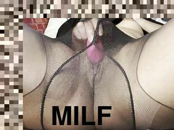 masturbation, strumpbyxor, fitta-pussy, amatör, milf, leksak, latinska, svart, perfekt, ensam